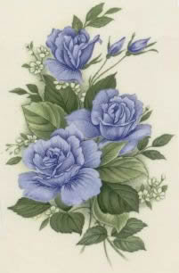 голубые розы - розы, цветы - оригинал