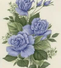 Оригинал схемы вышивки «голубые розы» (№31045)