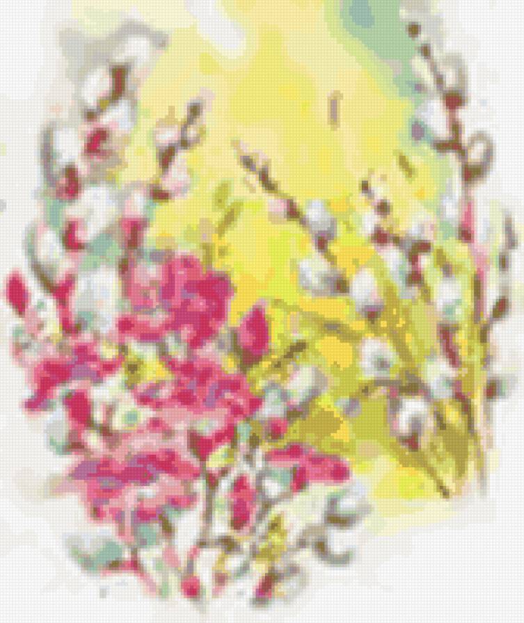 весенние цветы - весна, цветы, верба - предпросмотр