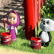 Схема вышивки «маша и медведь»