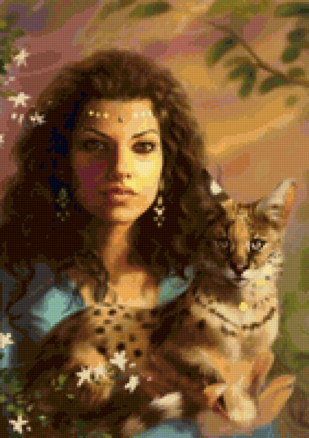 Девушка  рысью - животные, рысь, дикие кошки, девуша, женский образ - предпросмотр