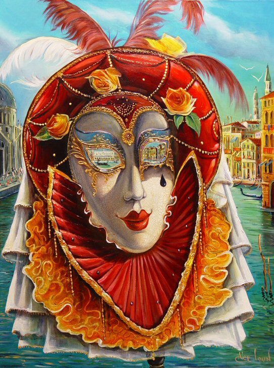 Венецианская маска - маска, венеция, карнавал - оригинал