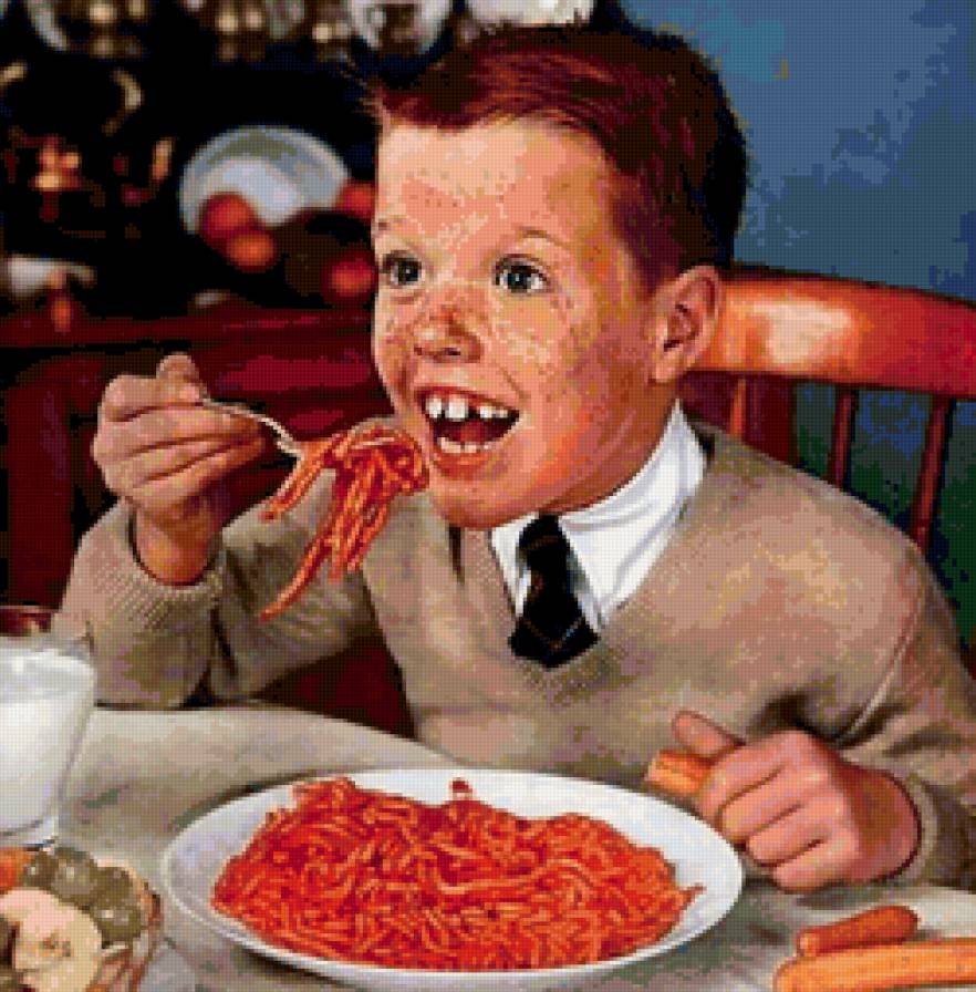 приятного апетита - мальчик, дети, еда - предпросмотр