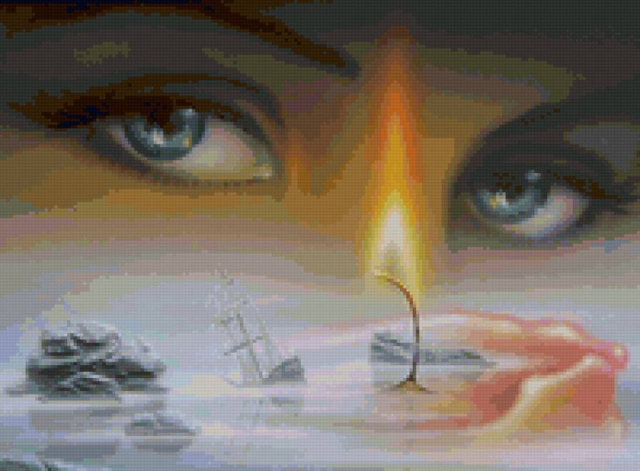 Взгляд - свеча, корабль, взгляд - предпросмотр