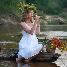 Схема вышивки «девушка»