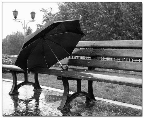 зонтик под дождем - зонт, дождь - оригинал