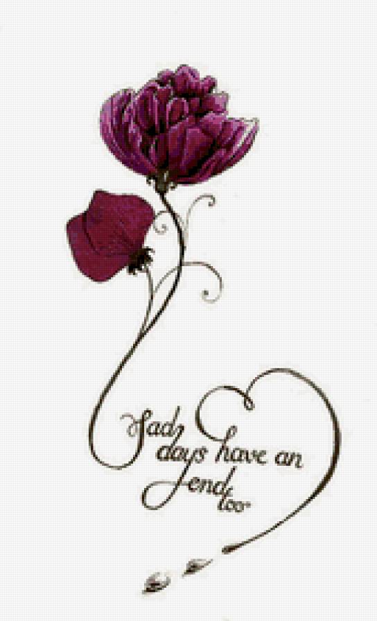 Цветок и фраза - цветок, слова, фраза, текст - предпросмотр