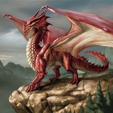 Оригинал схемы вышивки «Красный дракон» (№35797)