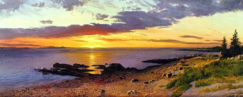 Закат - море, закат, пейзаж - оригинал