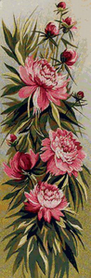Розовые пионы - натюрморт, цветы, картина, пионы, живопись - предпросмотр