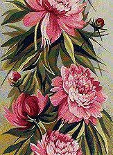 Оригинал схемы вышивки «Розовые пионы» (№36588)