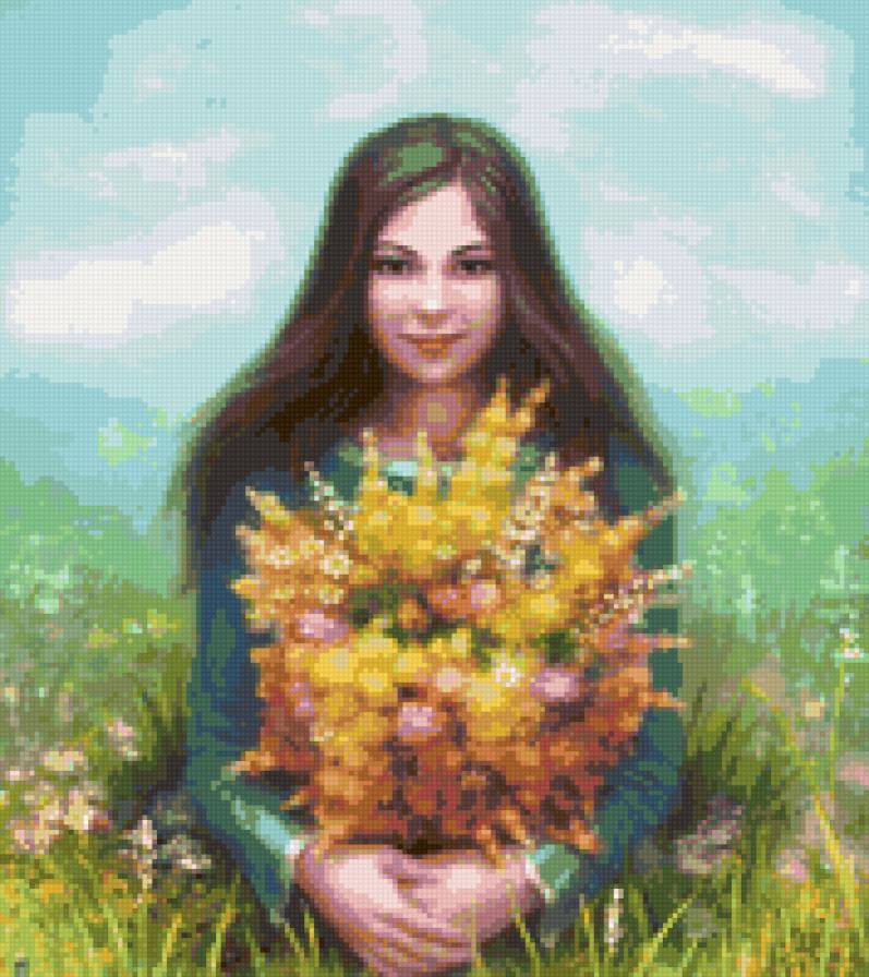 №37246 - девушка, искусство, картина, живопись, люди - предпросмотр