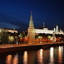 Схема вышивки «Ночной Кремль»