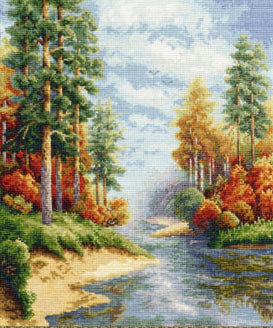 осенний пейзаж - осень, пейзаж, природа, лес - оригинал