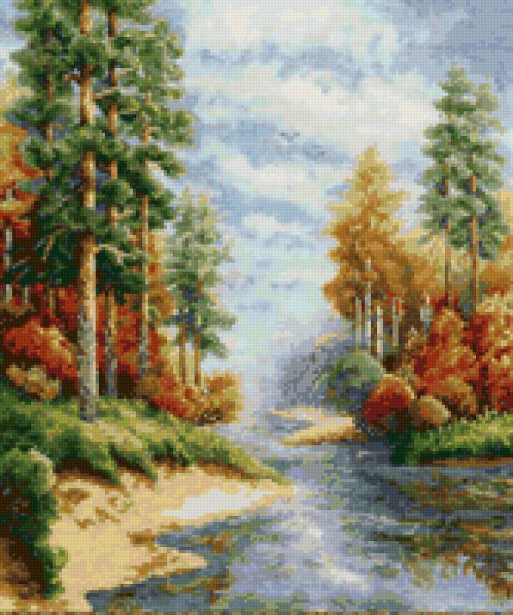 осенний пейзаж - осень, лес, природа, пейзаж - предпросмотр