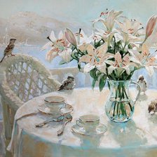 Схема вышивки «Белый натюрморт3»