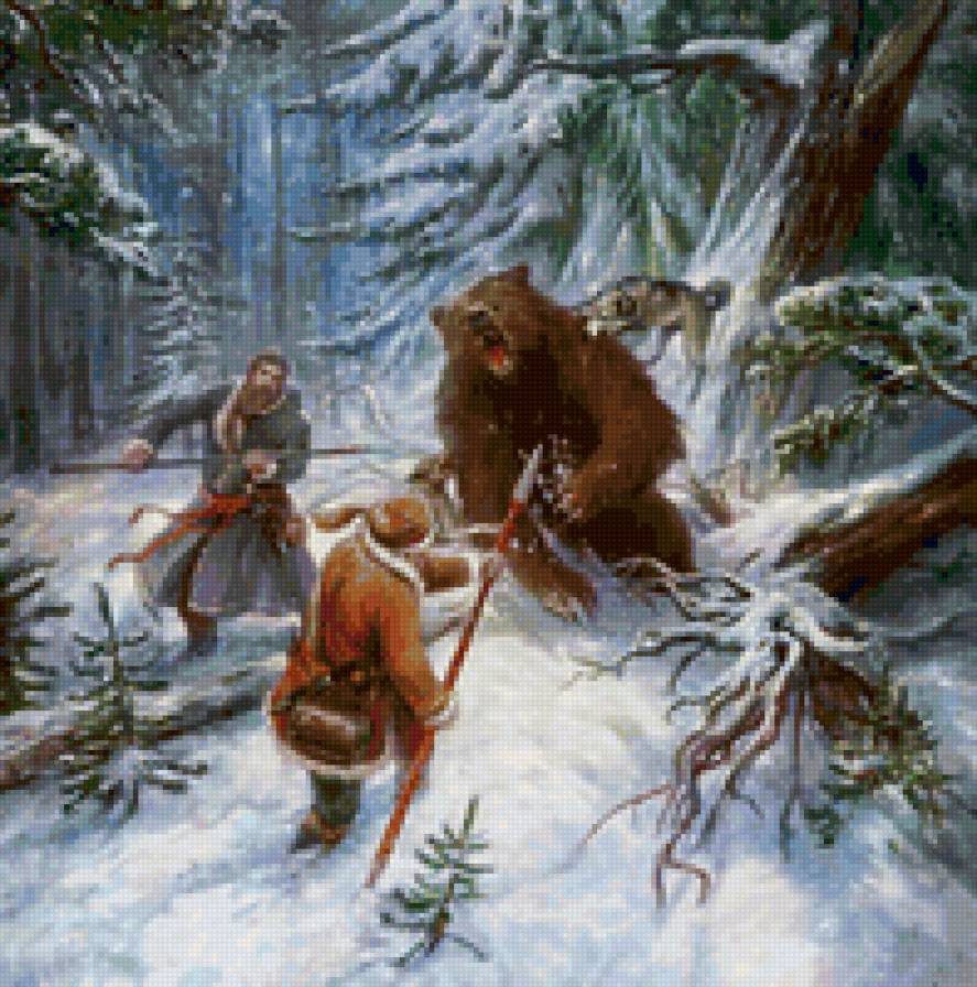 Встреча в лесу - охота - предпросмотр