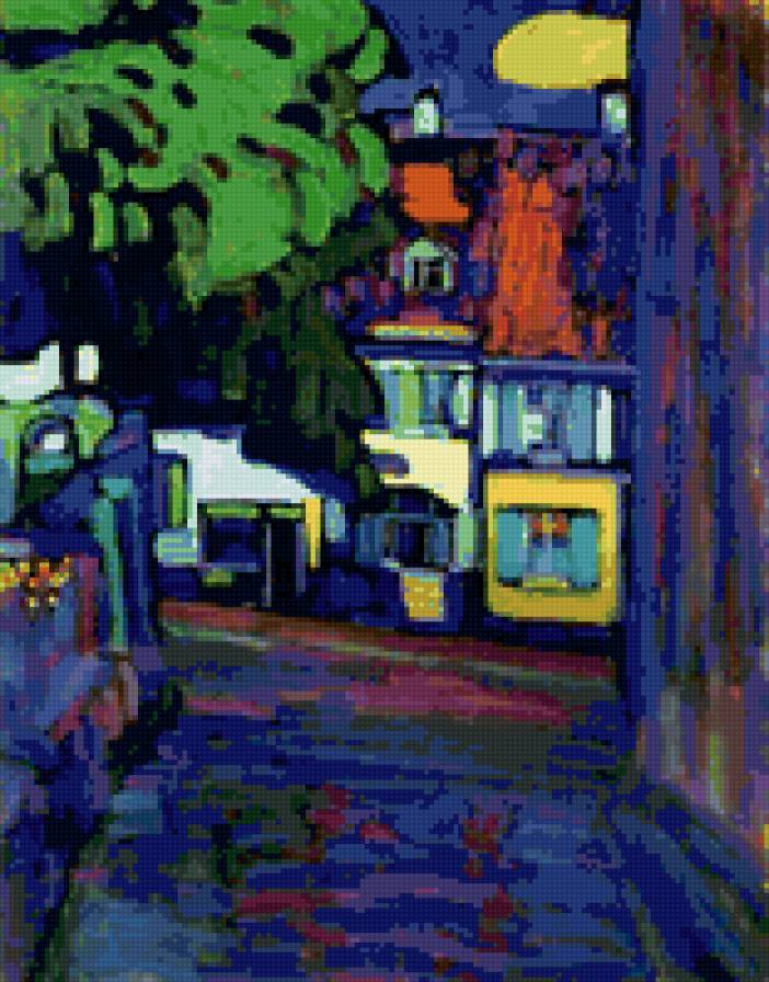 Дома в Мурнау на Обермаркт - абстракционизм, дом, кандинский - предпросмотр