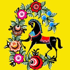 Схема вышивки «хохлома»