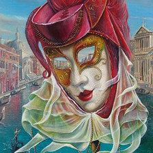 Оригинал схемы вышивки «венецианская маска» (№39848)