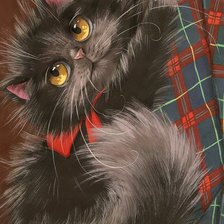 Схема вышивки «киса»