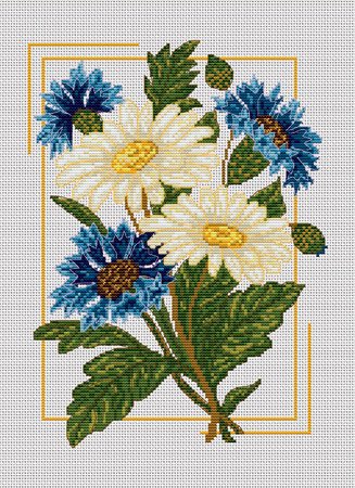 Букет - ромашки, васильки, цветы, букет - оригинал