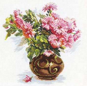 Букет хризантем - ваза, цветы, хризантемы, букет - оригинал