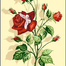 Оригинал схемы вышивки «роза» (№41407)
