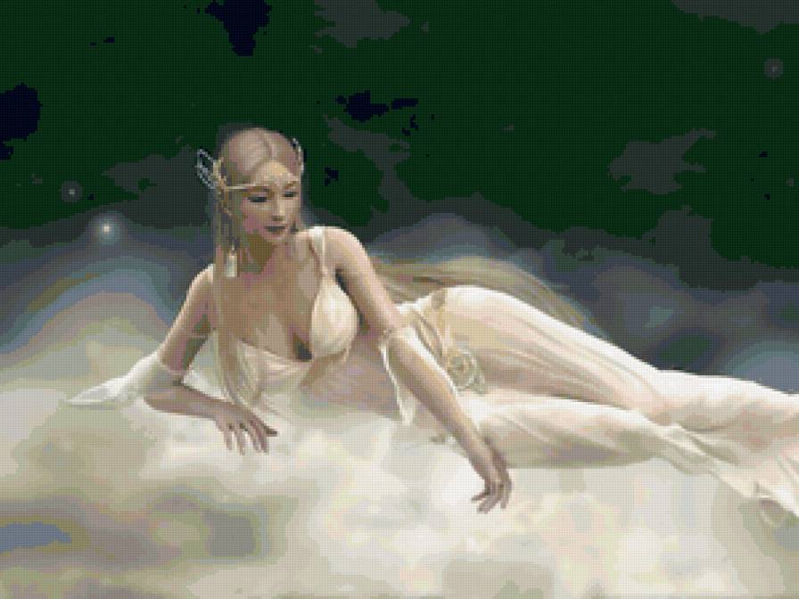 в облаках - девушка, облака, богиня. люди - предпросмотр