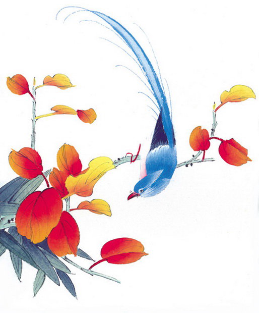 япония - цветок, птичка - оригинал