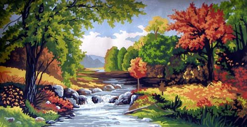 Осень - лес, природа, пейзаж, осень, ручей - оригинал