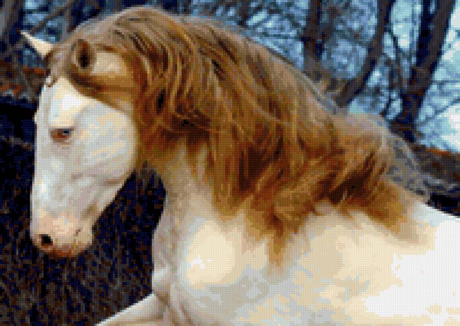 Конь рыжая грива - лошади - предпросмотр