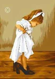 №43001 - девочка в маминых туфлях - оригинал