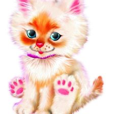 Оригинал схемы вышивки «котик» (№43602)