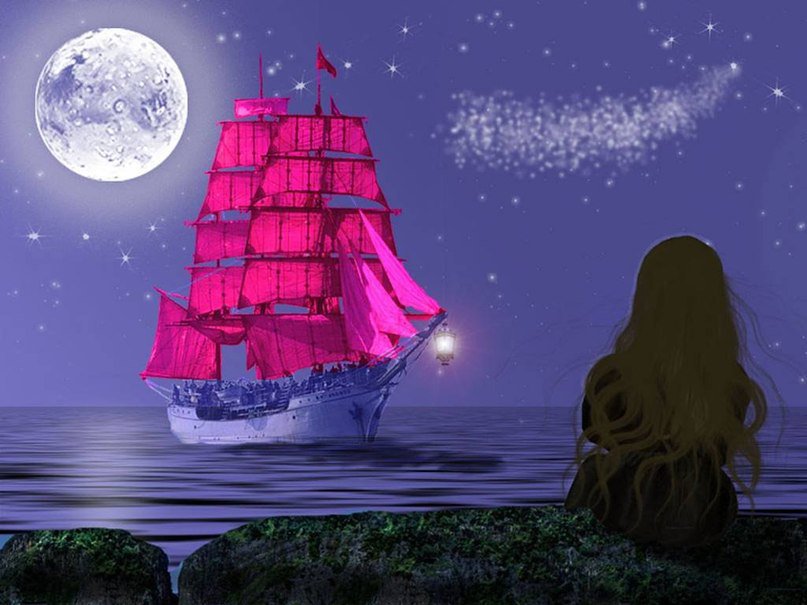 алые паруса2 - парусник, алые паруса, море - оригинал