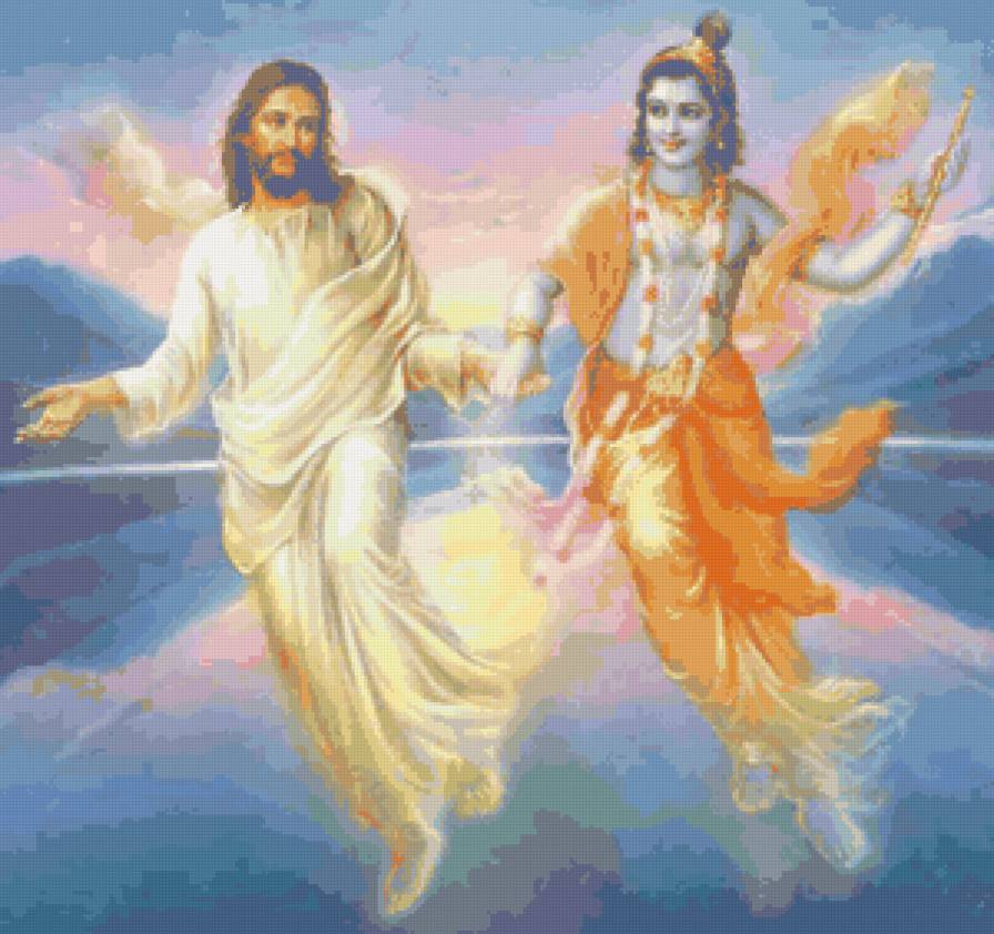 Иисус и Кришна - кришна, религия, иисус, индия - предпросмотр