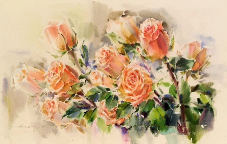 розы - букет, цветы, картина, розы, живопись - оригинал