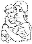 Оригинал схемы вышивки «Мать и дитя» (№44526)