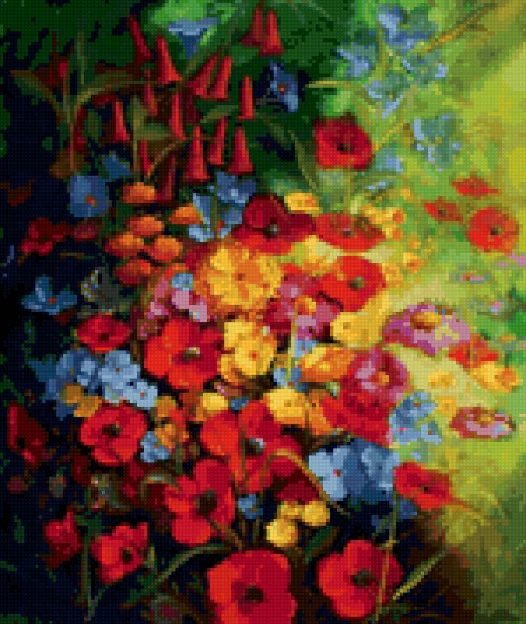 цветы - лето, букет, цветы - предпросмотр