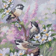 Оригинал схемы вышивки «Птицы на яблоне» (№46248)