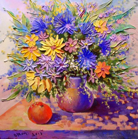 №46310 - цветы, букет, натюрморт, живопись - оригинал