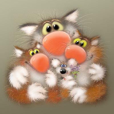 ДРУЖБА :) - мышки, кошки, животные - оригинал