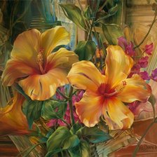 Схема вышивки «цветы в живописи 2»