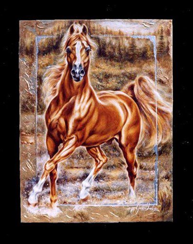№46966 - конь, живопись, кони, картина, животные, лошадь, лошади - оригинал