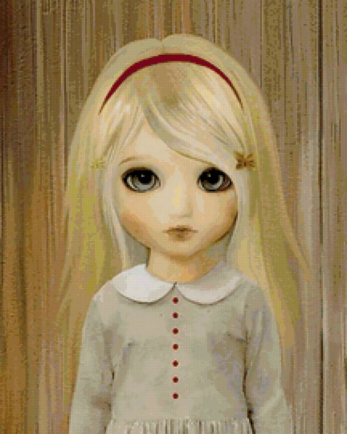 Девочка-кукла - ребенок. голубые глаза, дитя, кукла, девочка - предпросмотр
