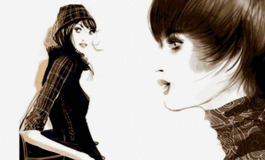 Плакат - мода, девушка. женщина, модель - предпросмотр