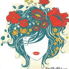 Схема вышивки «Мадам-цветы»