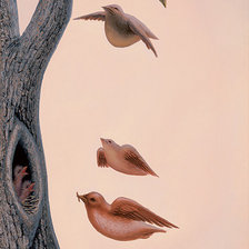 Схема вышивки «девушка дерево»