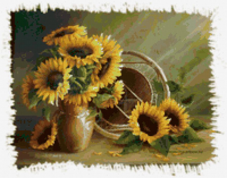 Подсолнухи - цветы - предпросмотр