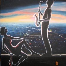 Схема вышивки «Саксофонист»